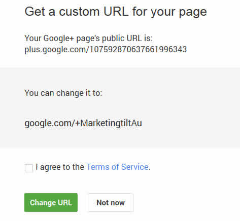 get a custom URL for  your page
